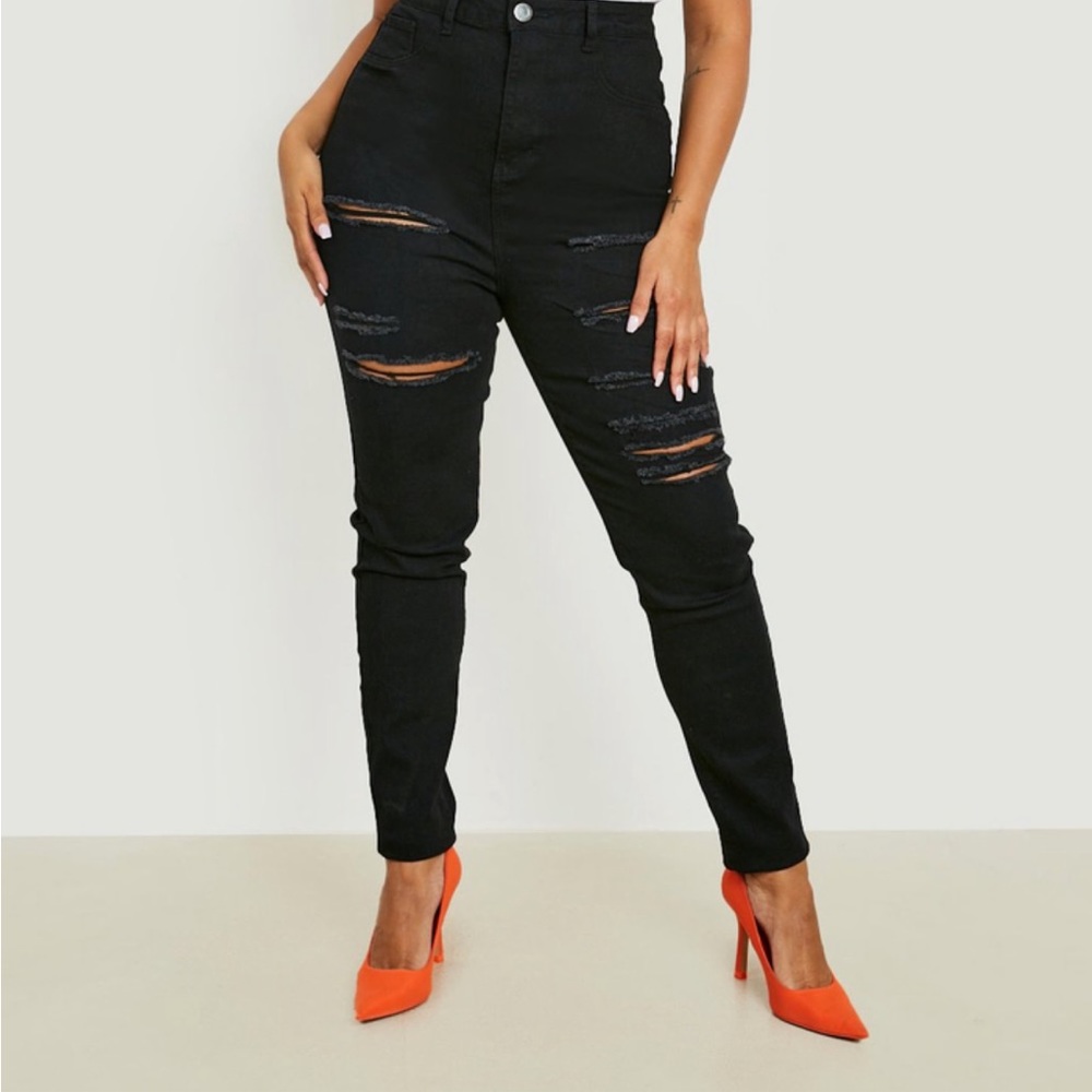 Slashed Jeggings - Picture 1 of 4